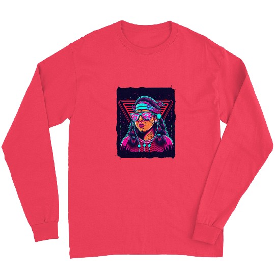 Native American Indian Lady Long Sleeves