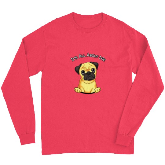 Awesome Pug Product Dog Lover Print Pug Lover Long Sleeves