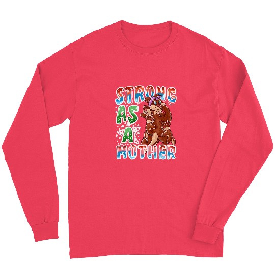 Otters Mom Strong As A Mother Mommy Mama Mothers Day Long Sleeves