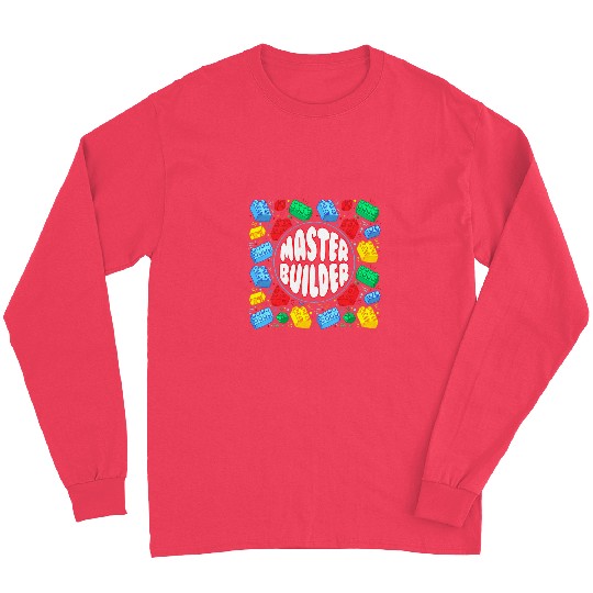 Brick Builder Funny Gift Blocks Master Builder Long Sleeves