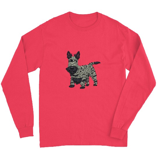 Dog Scottish Terrier Mummy Halloween Costume Dog Lovers Long Sleeves