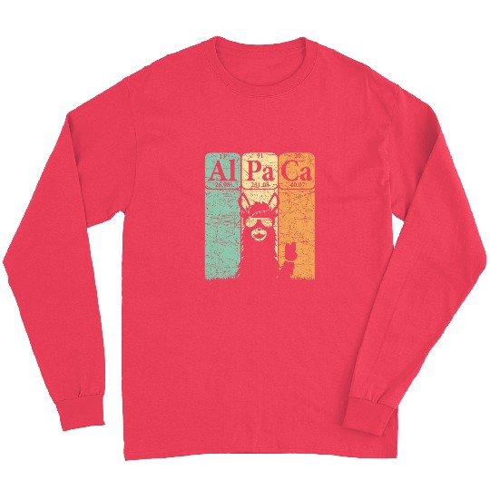 Alpaca Periodic Table Elements Llama Alpaca vintages 3 Long Sleeves