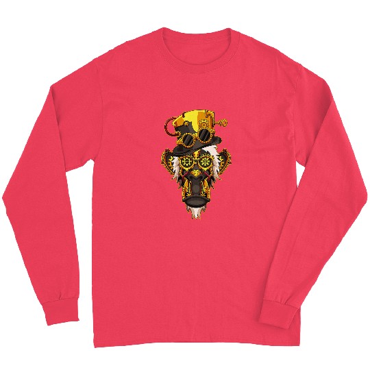Steampunk Monkey Medieval Chimpanzee Steampunk Long Sleeves
