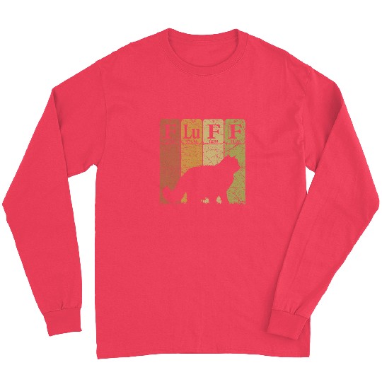 Fluff Cat Periodic Table Elements Cat Lover Cat Scientist 4 Long Sleeves
