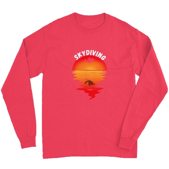 Skydiving Gift vintages Sunset Skydiver Parachuting Parachutist Long Sleeves