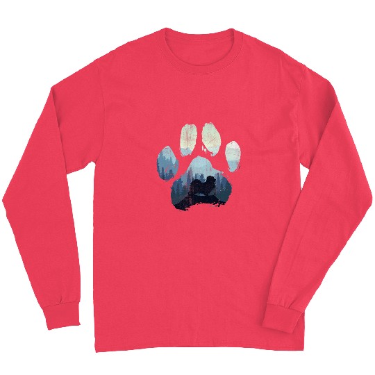Dog Havanese Paw Mom Dad Mountains Long Sleeves