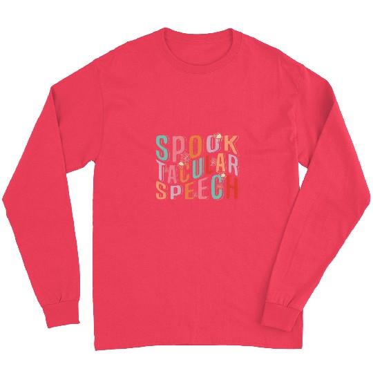 Cute SLP Pun Spooktacular Speech Long Sleeves