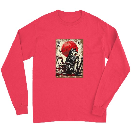 Dog Shiba Inu Ninja Samurai Commander Battlefields Long Sleeves