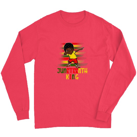 Black History African American Flag Juneteenth Black Boy Kid Long Sleeves