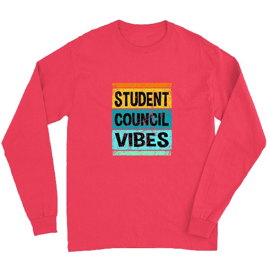 Retro Student Council Vibes Groovy School Student Council 1 Long Sleeves