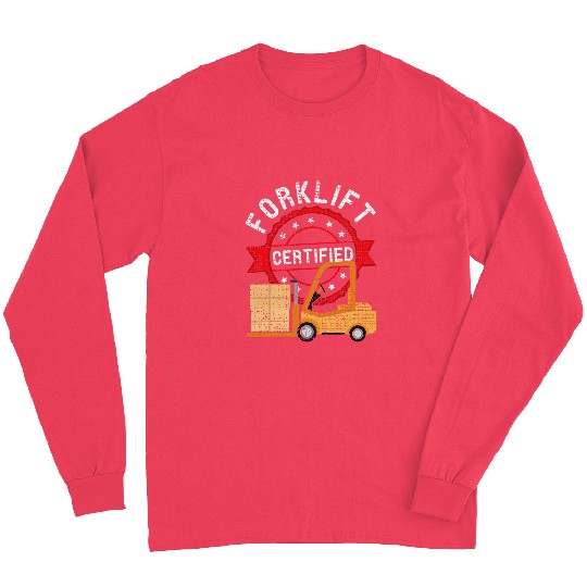 Cool Forklift Operator Driver Trucker Forklift Long Sleeves