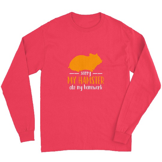 Hamster Back to School Student Homework Long Sleeves
