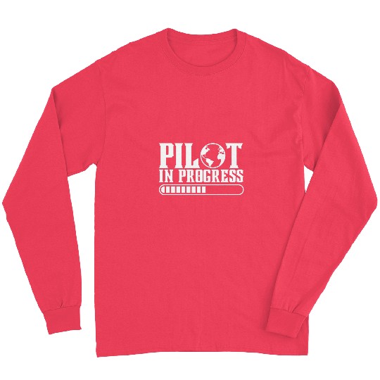 Pilot In Progress Aviation Student Future Airline Captain Long Sleeves
