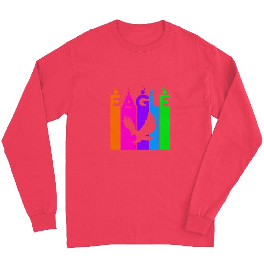 Eagle Animal Rainbow Bubble with Silhouette Long Sleeves