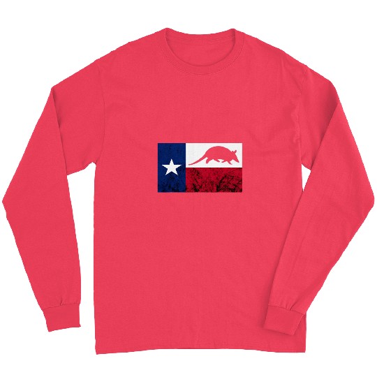 Armadillo Texas State Flag Wildlife Animal Armored Shell Long Sleeves