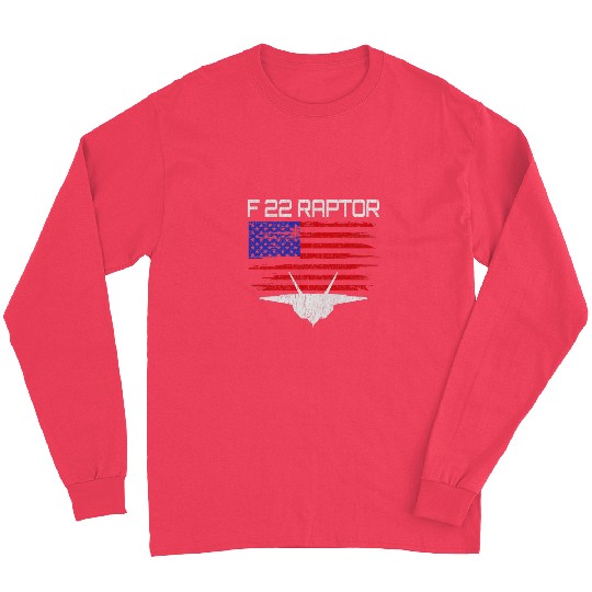 F22 Raptor American Flag Pilot Long Sleeves