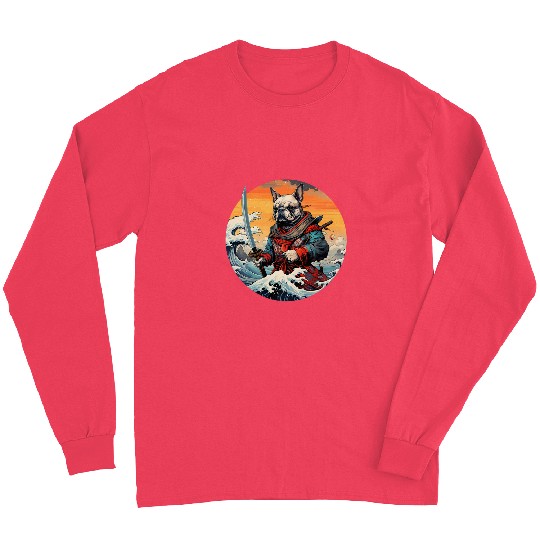 French Bulldog Pet Samurai Funny Dog Katana Long Sleeves