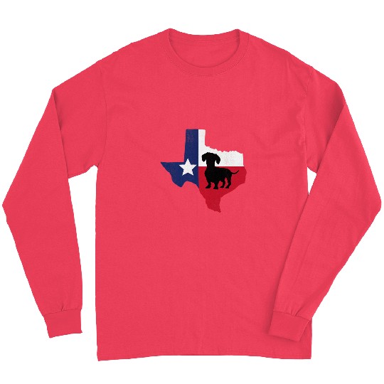 Dachshund Pet Texas Gift Texan State Long Sleeves