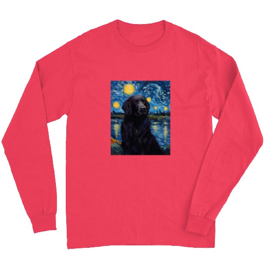 Newfoundland Pet Starry Night Van Gogh Long Sleeves
