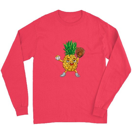 Sport Baseball pineapples Baseball Catcher Pitcher Summer Vacation Long Sleeves