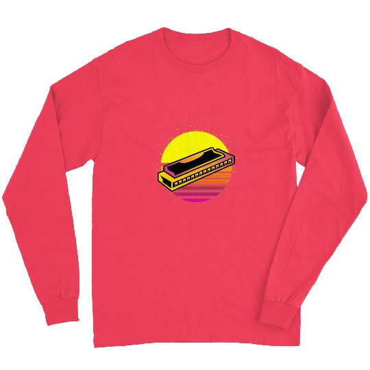 Funny Harmonica Sunset Harmonica Orchestra Member Long Sleeves