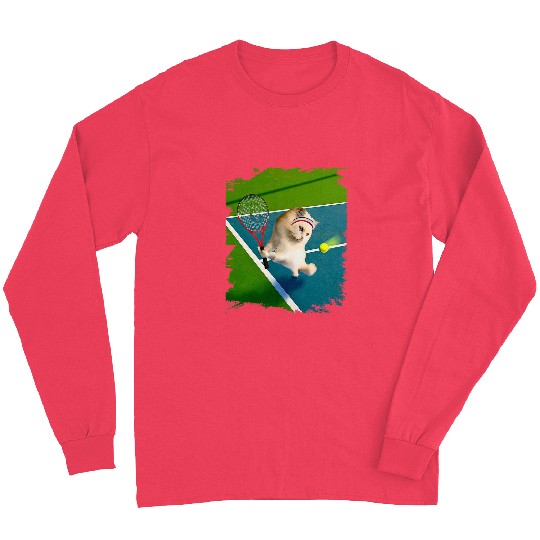 Sport Tennis Cat Paws Persian cat playing Long Sleeves