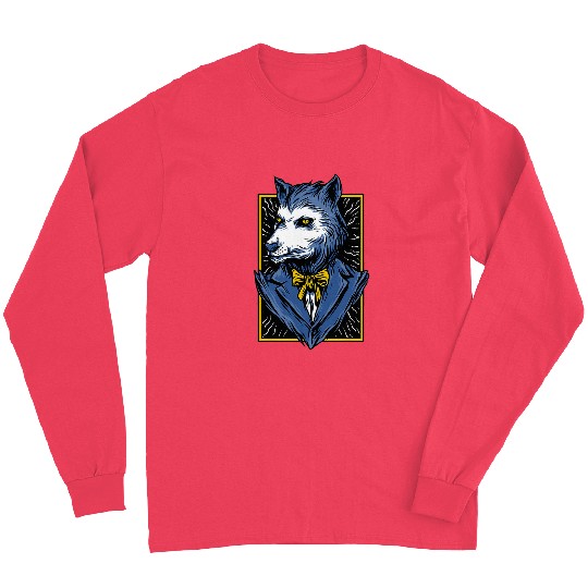 Coyote Mammal Elegant wolfs character Long Sleeves