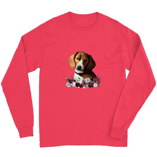 Foxhound Pet Dog Floral Long Sleeves