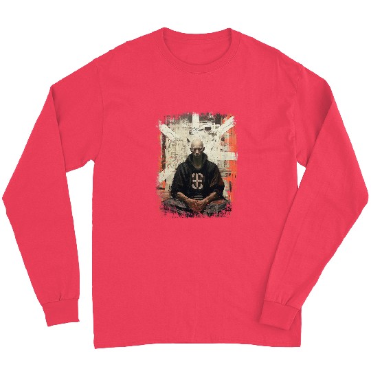 Buddhist Monk Yin 2Yang Zen meditation Buddha Shaolin Long Sleeves