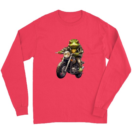 Frogs MotorcycleMotorcyclist Frog Long Sleeves