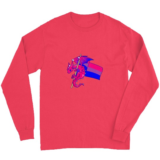 Dragon Pet Epic Dragon With Bisexual Pride Flag LGBTQ Long Sleeves
