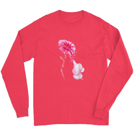 Elephant Mammal Never Give Up Long Sleeves