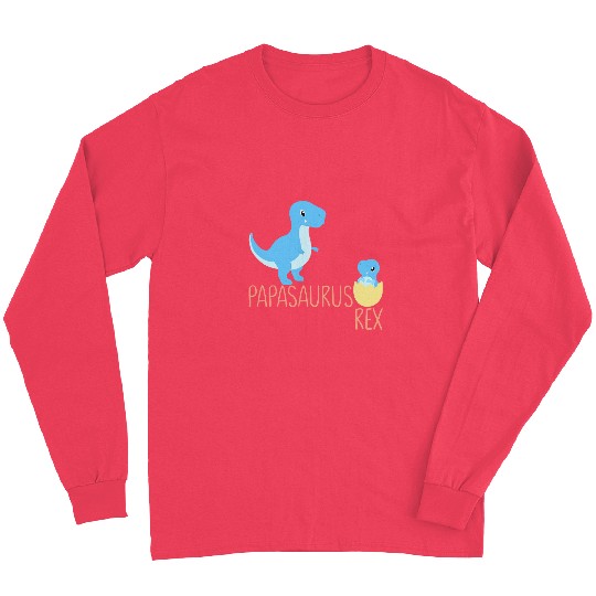 Dinosaur Pet Papasaurus Babysaurus Daddy Long Sleeves