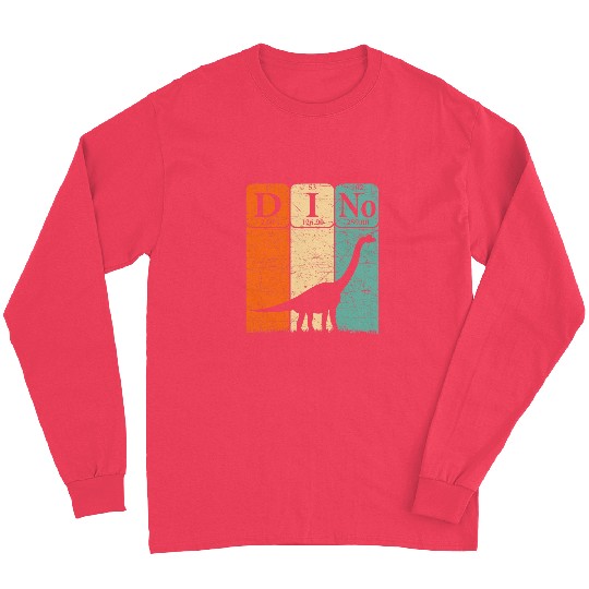 Dinosaur Pet Periodic Table Elements Brontosaurus Paleontologist Long Sleeves
