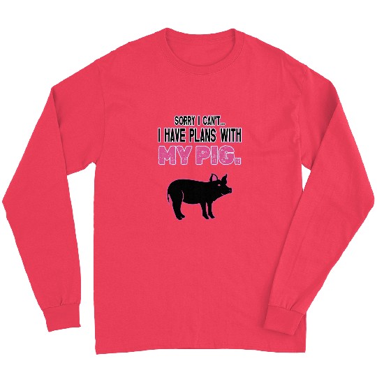 Pig Pet Plans With Pigs Agriculture Farmer Long Sleeves