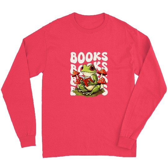 Frog Reading A Book Long Sleeves