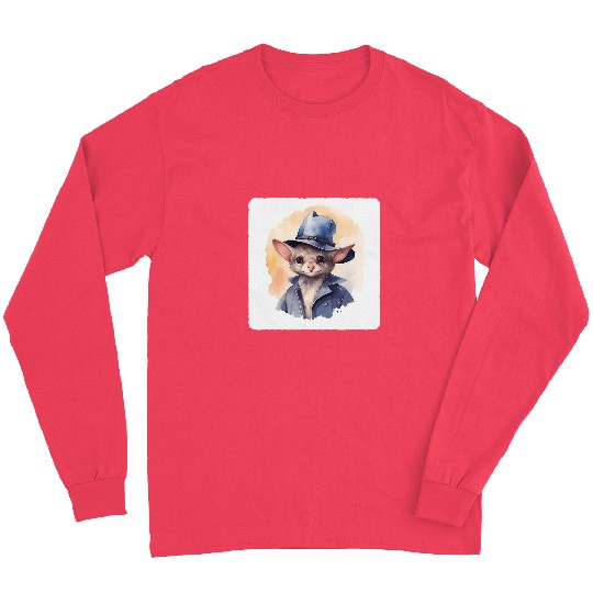 Bat With A Detective Hat  Bat Wearing Detective Hat Mystery Long Sleeves