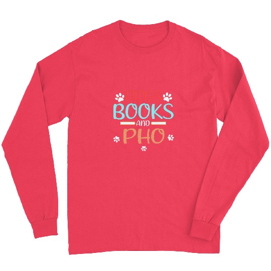 Book Fun Dogs Books and Pho Noodles Long Sleeves
