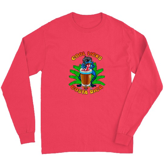 Frog Pet Cool Licks Poison Dart Frogs Retro Rockabilly Pompadour Long Sleeves