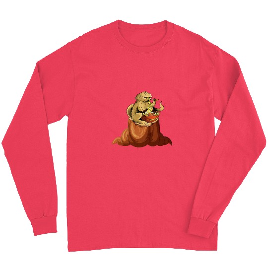 Komodo Pet Cute Lizard Eating Ramen Long Sleeves