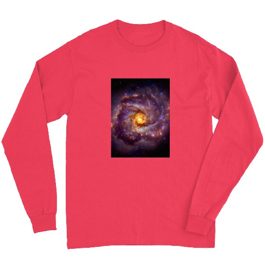 Astronaut Job Space Nebula Galaxy Deep Space Universe Gradient Pattern 5 Long Sleeves