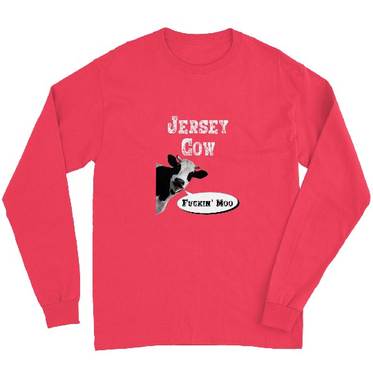 Cow Pet Funny State Of New Jersey Cow Quirkey Lighthearted Apparel Long Sleeves