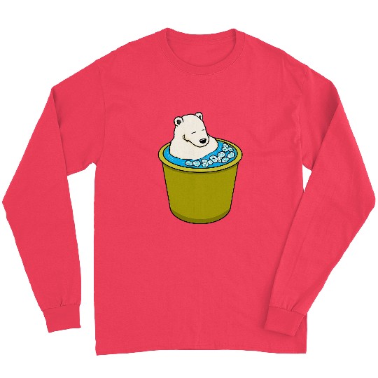 Polar Bear Ice Bathing Wildlife Animal Long Sleeves
