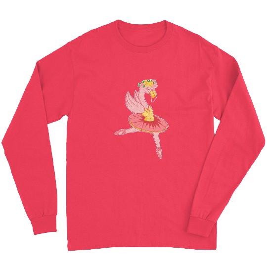 Flamingo Pet Ballerina Ballet Dancer Dancing Long Sleeves