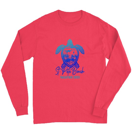 Turtle Pet St Pete Beach Florida Sea Turtle Vacation Group Long Sleeves