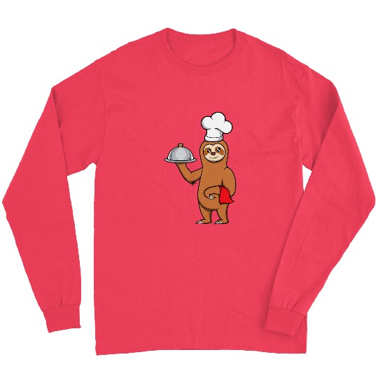 Sloth Hobby Chef Rodent Cooking Baking Long Sleeves