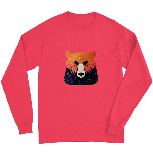 Bear Pet Forest Bear Face Pacific Northwest Long Sleeves