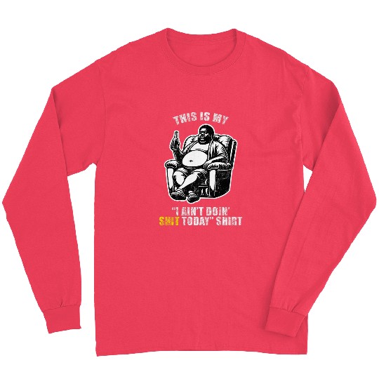 Beer Fun African American Dad Couch Potato Beer Drinker TV Long Sleeves