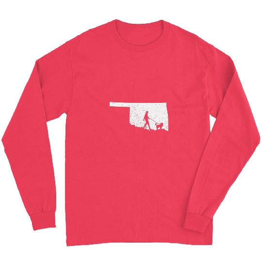 Australian Shepherd Walking Oklahoma Dog Lover Long Sleeves