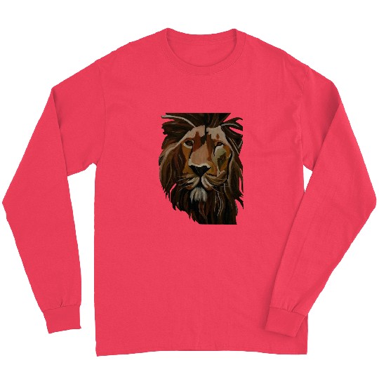 Lion Pet hand painted lion face Long Sleeves